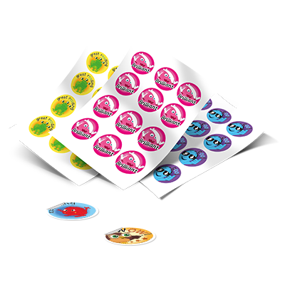 Set of 120 Monsters Phonics Stickers