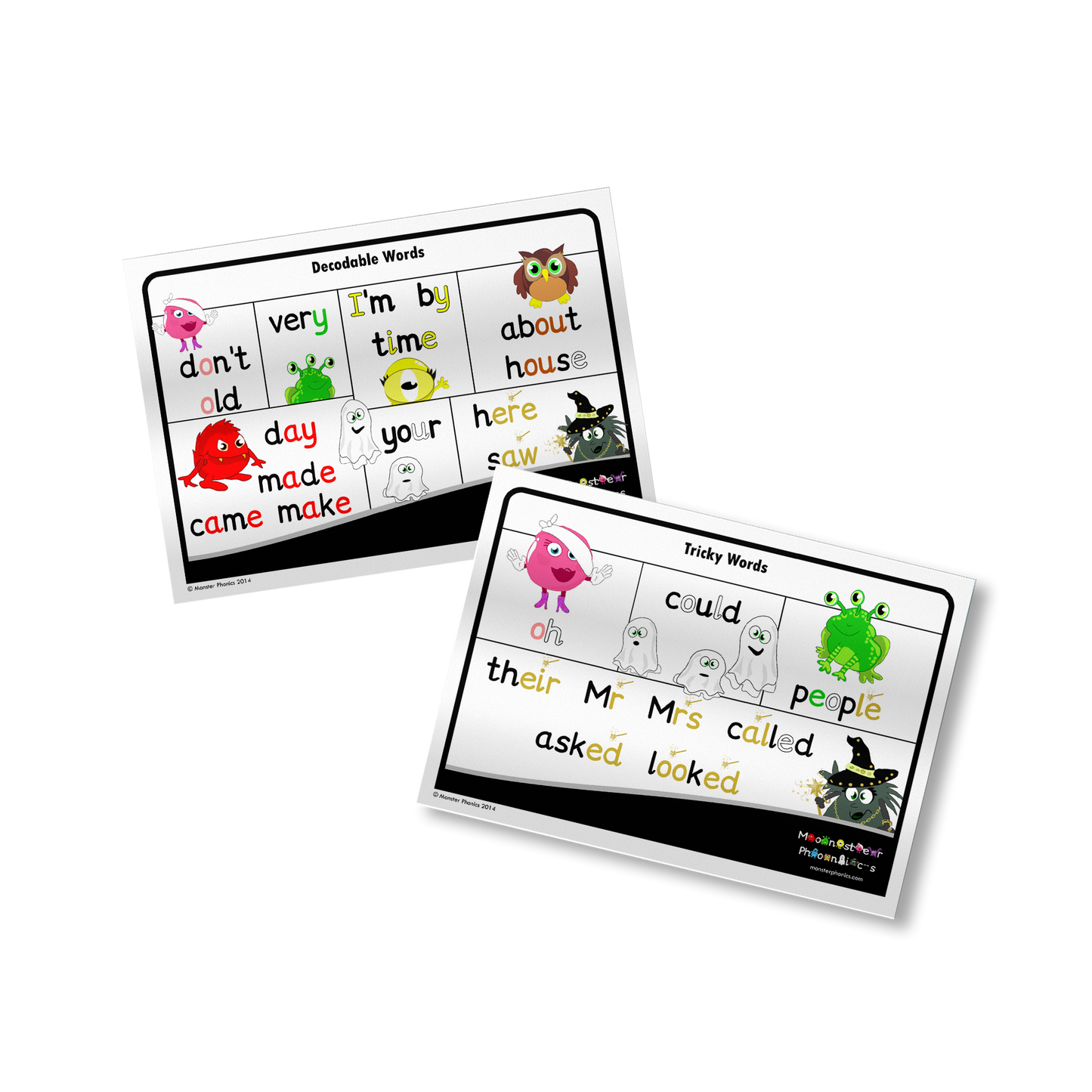 Tricky and Decodable Word Cards – 5 Sets