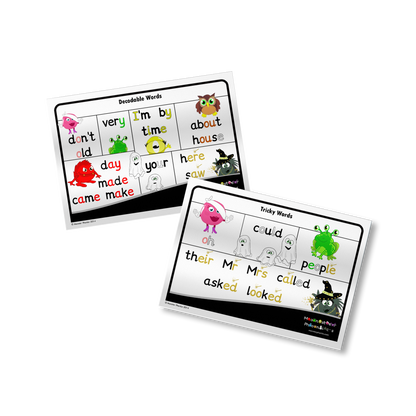 Tricky and Decodable Word Cards – 5 Sets