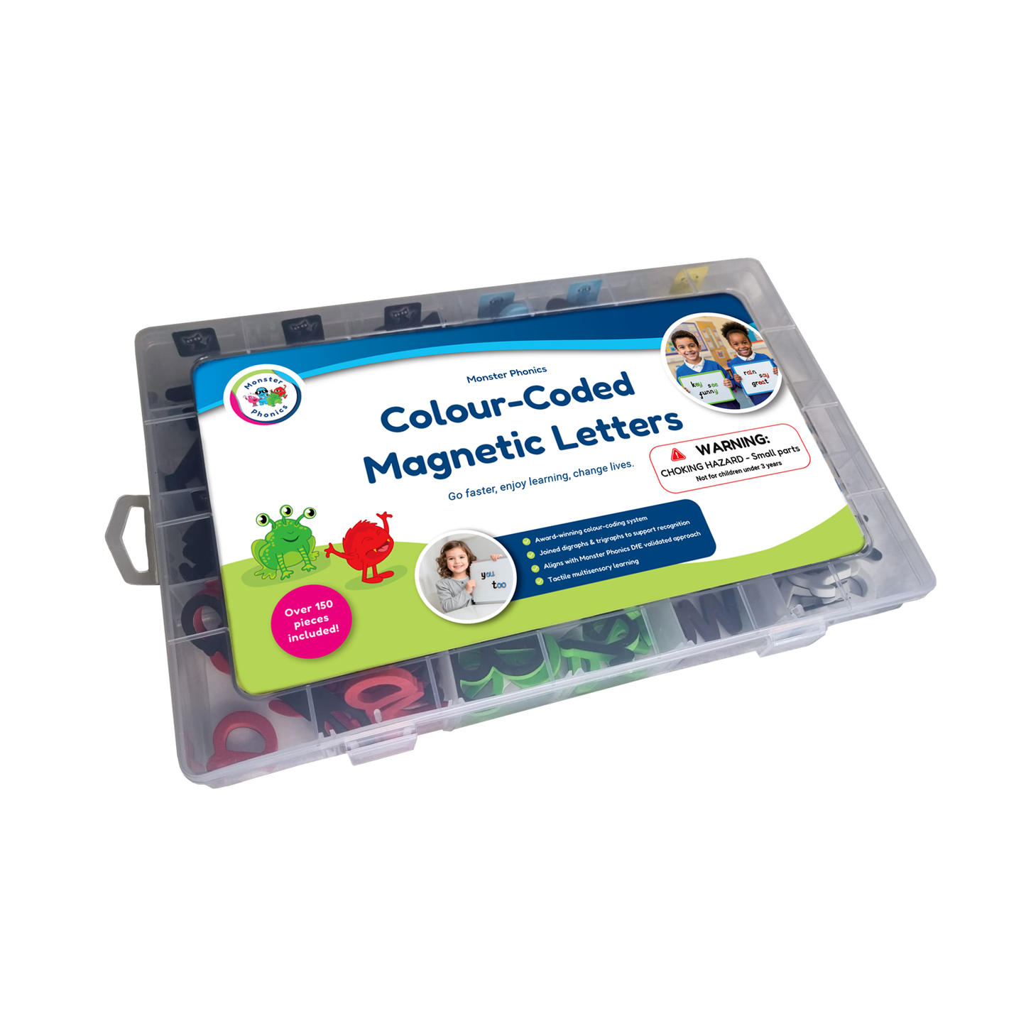 Colour-Coded Magnetic Letters Kit – 150+ individual pieces