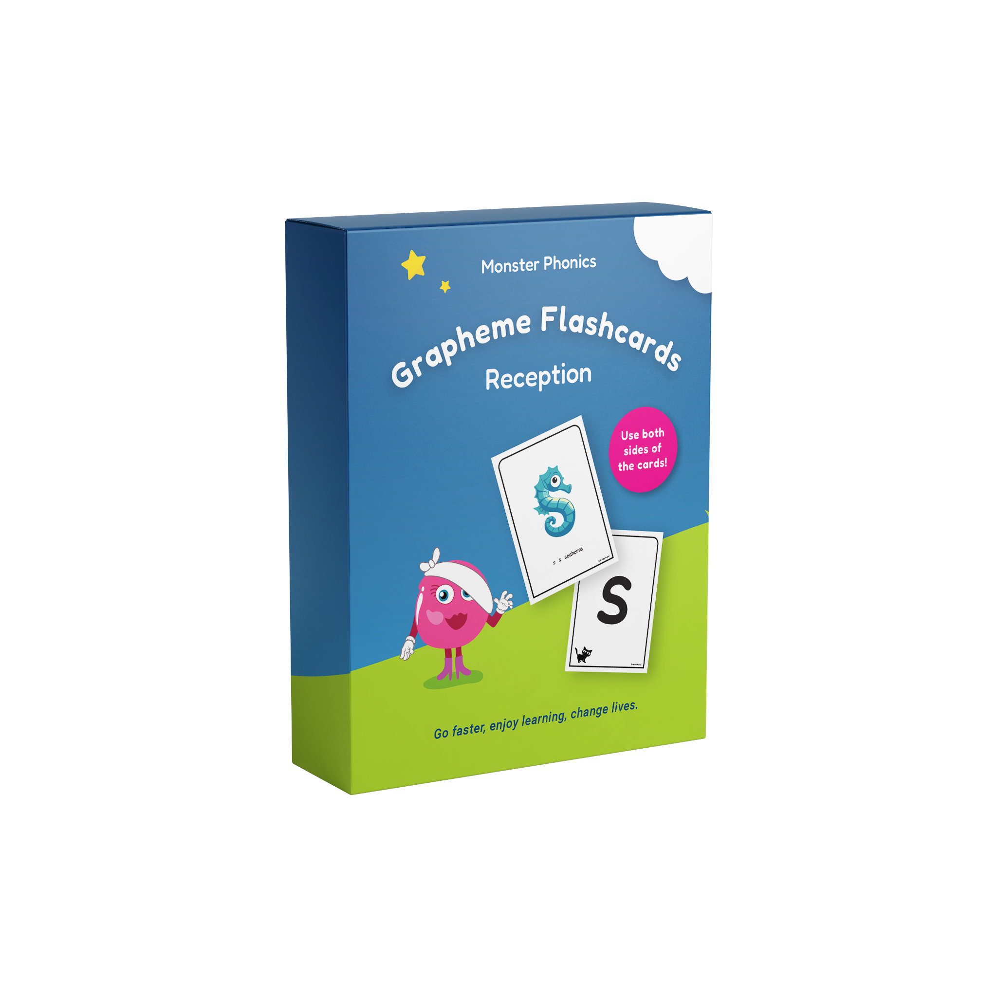 Reception Grapheme Flashcards (Universal) – Monster Phonics