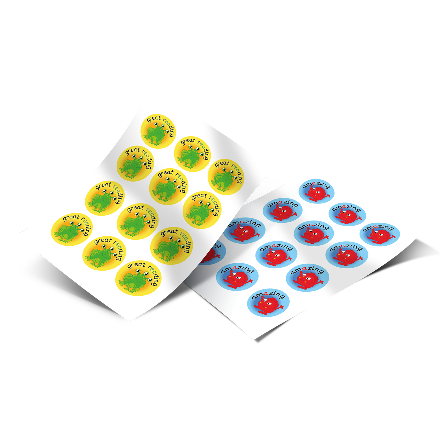 Set of 1200 Monsters Phonics Stickers