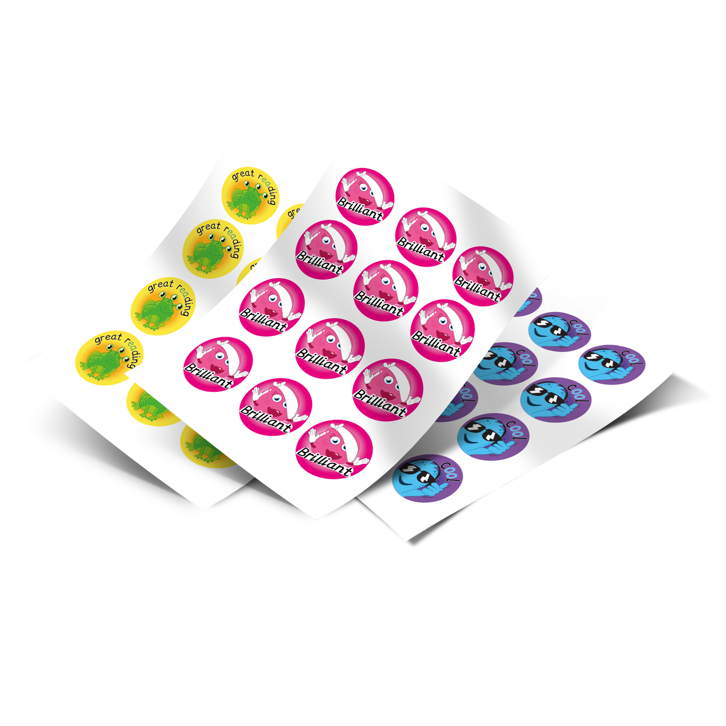 Set of 2400 Monsters Phonics Stickers